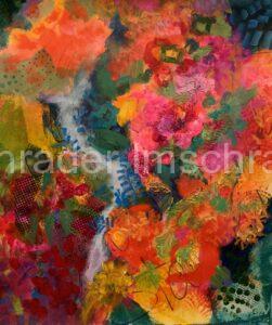 Bright abstract flowers