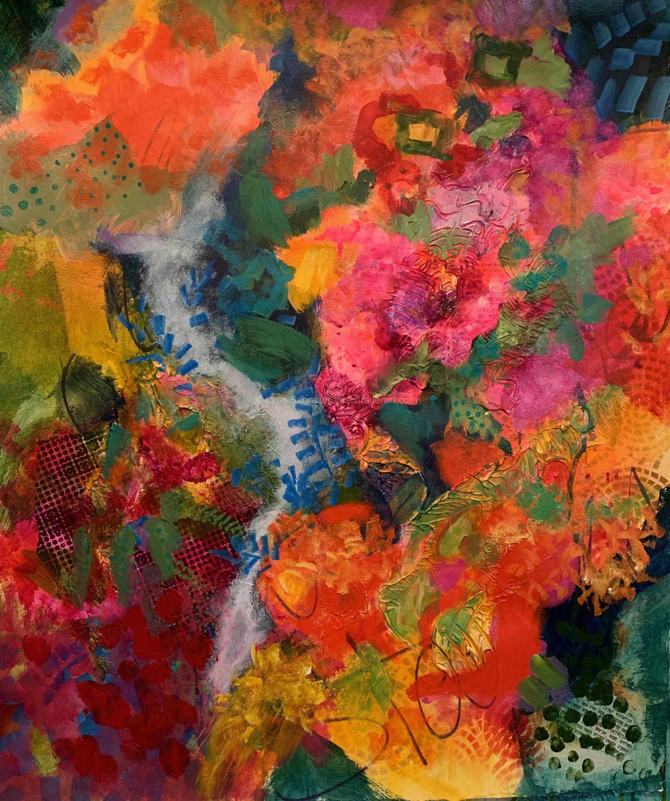 Bright abstract flowers 