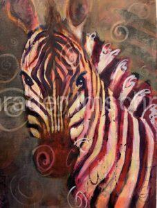 Abstract portrait of a zebra